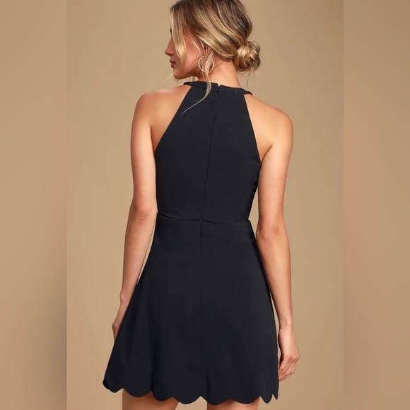 Lulu’s Mamacita Black Halter Skater Dress - XL - Picture 2 of 4